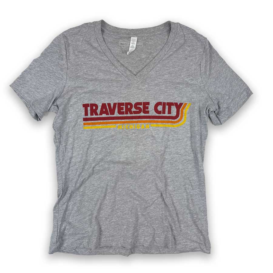 Ladies Traverse City Michigan Retro T-Shirt