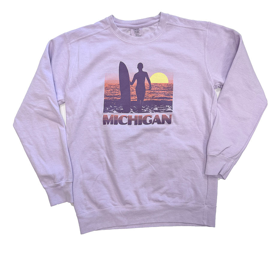 Michigan Sunset Surf Crewneck