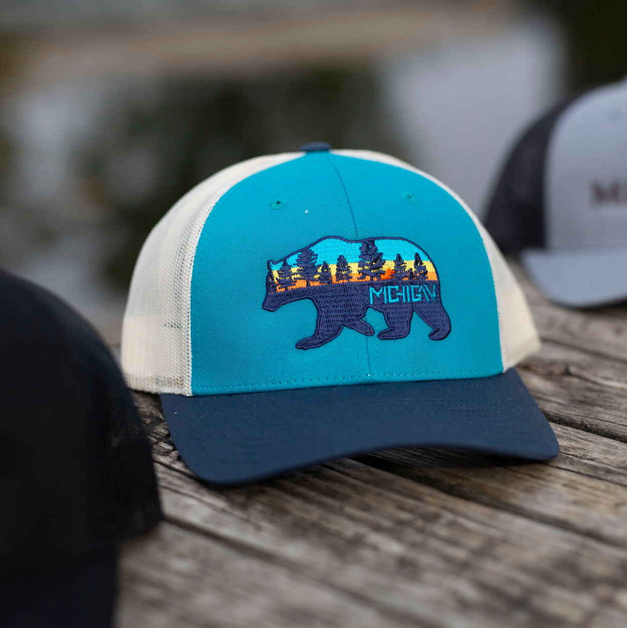 Hat - Michigan The Lake Life Unstructured Lake Blue — Detroit