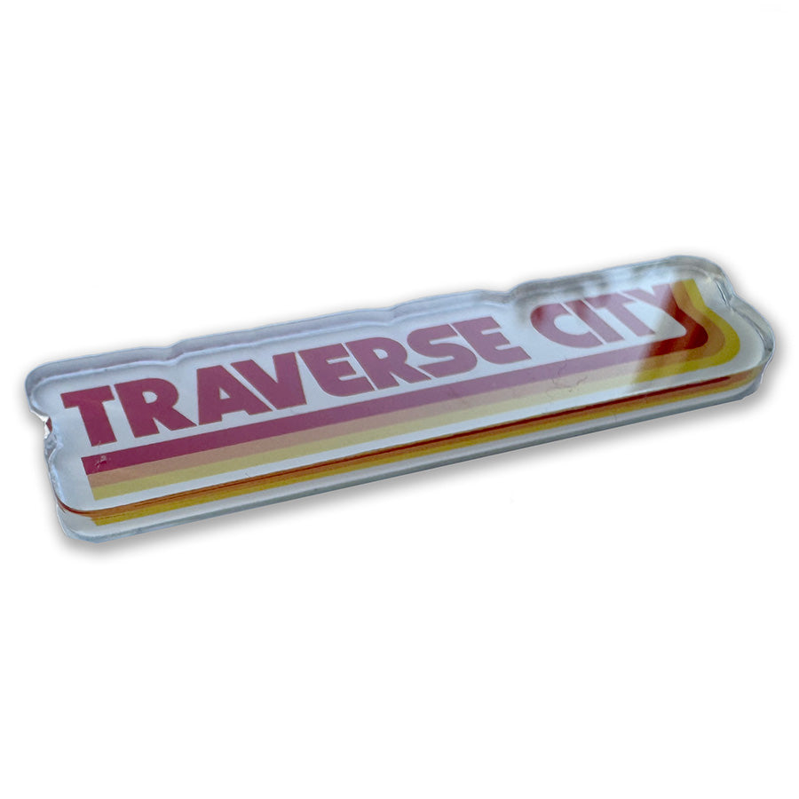 Traverse City Retro Acrylic Magnet