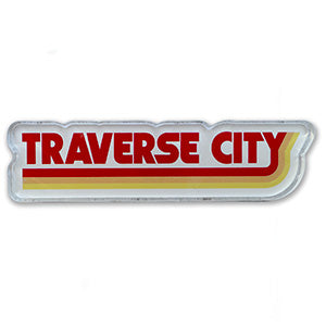 Traverse City Retro Acrylic Magnet