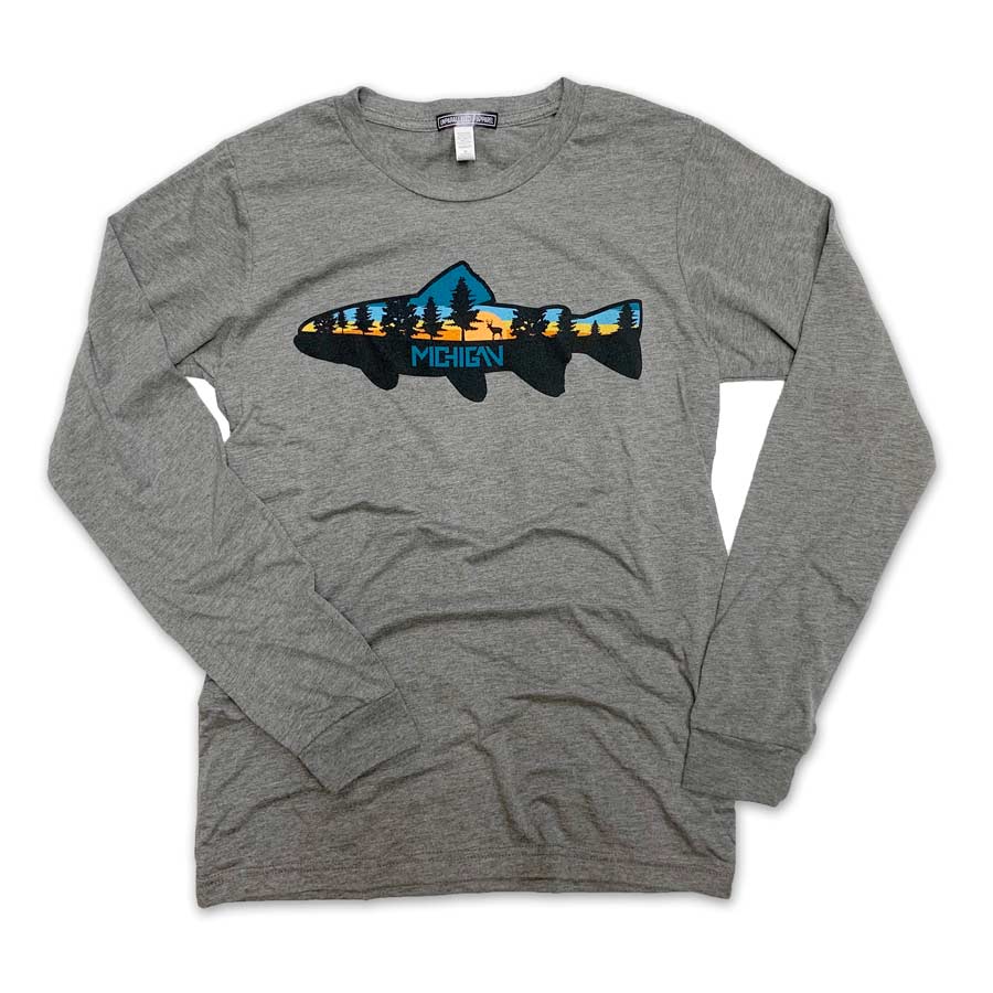 Michigan Fish Long Sleeve - Unparalleled Apparel