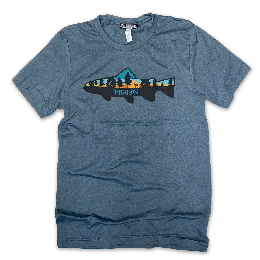 Michigan Fish T-Shirt - Unparalleled Apparel