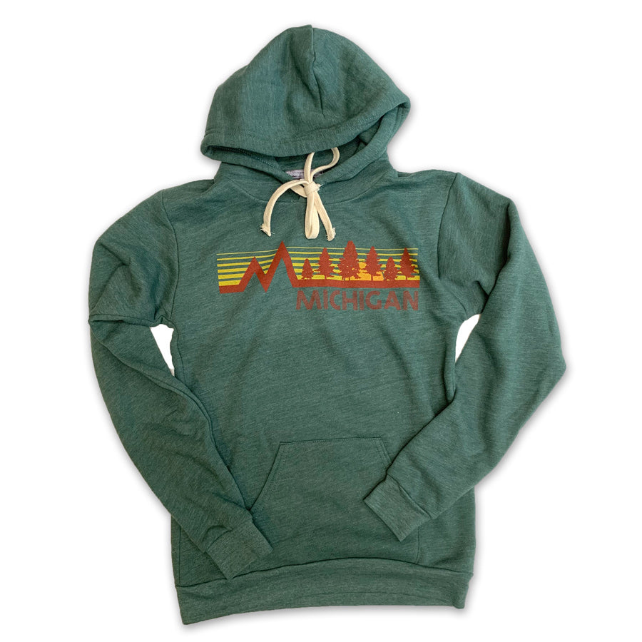 Michigan Vintage Forest Hoodie - Unparalleled Apparel