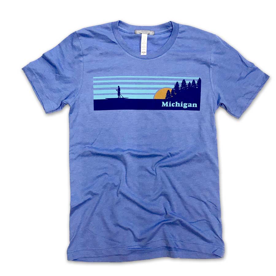 Michigan Vintage Paddleboarder T-Shirt - Unparalleled Apparel