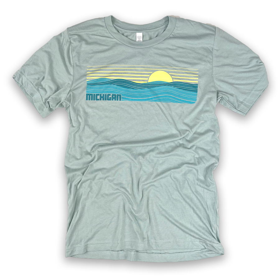 Unparalleled Apparel Michigan Vintage Surf T-Shirt Tri Pool / 2XL